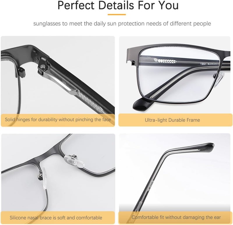 YIMI Photochromic Short Sighted Nearsighted Distance Glasses For Men Women Transition Blue Light Blocking Myopia Eyeglasses - Image 3